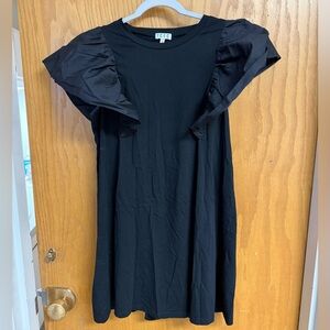 TCEC Black Dress with Ruffle Sleeves